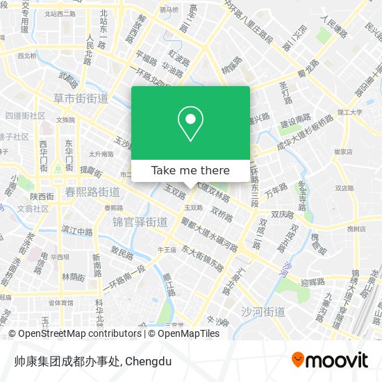 帅康集团成都办事处 map