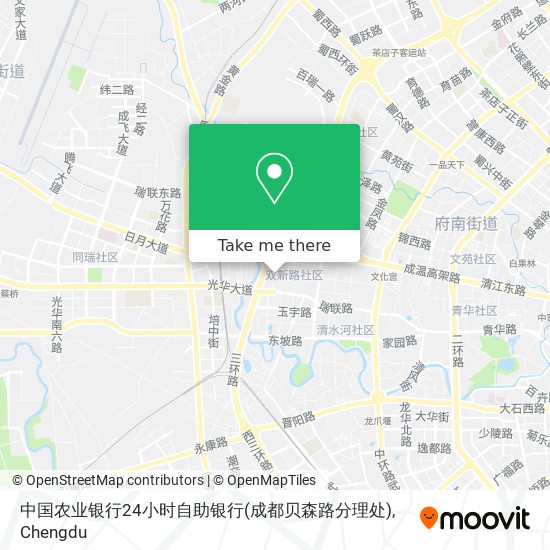 中国农业银行24小时自助银行(成都贝森路分理处) map
