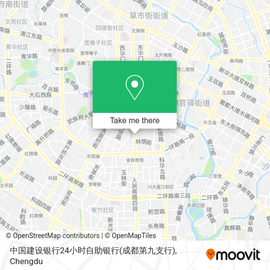 中国建设银行24小时自助银行(成都第九支行) map