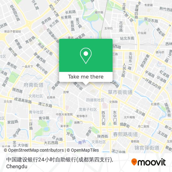 中国建设银行24小时自助银行(成都第四支行) map