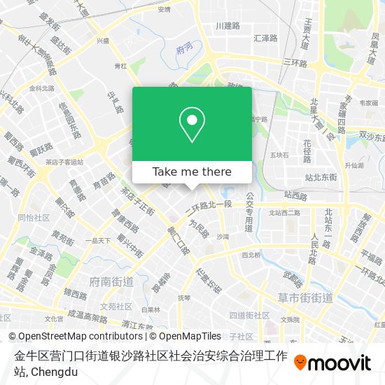 金牛区营门口街道银沙路社区社会治安综合治理工作站 map