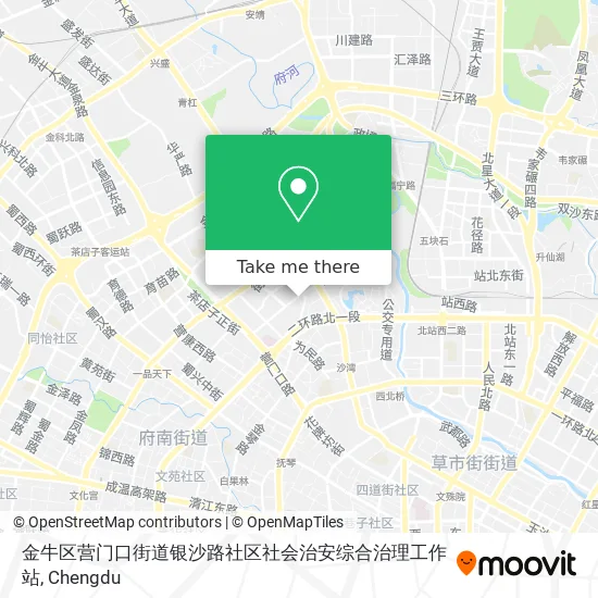 金牛区营门口街道银沙路社区社会治安综合治理工作站 map