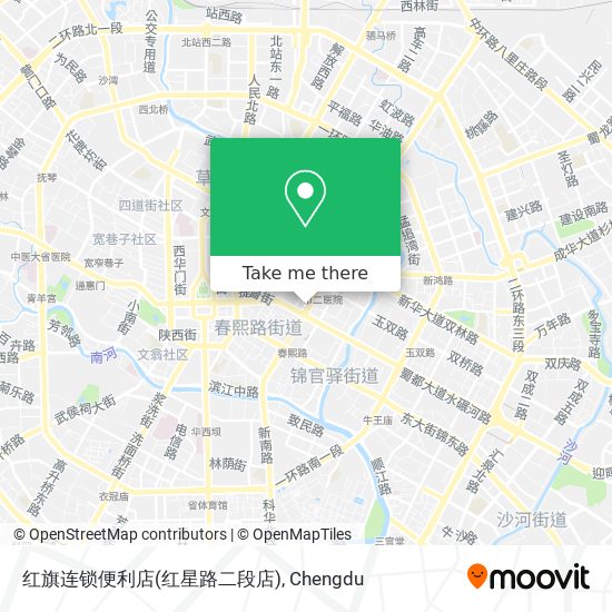 红旗连锁便利店(红星路二段店) map