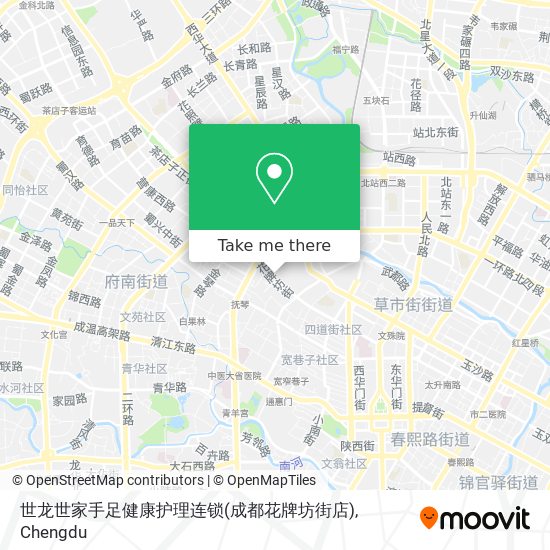 世龙世家手足健康护理连锁(成都花牌坊街店) map