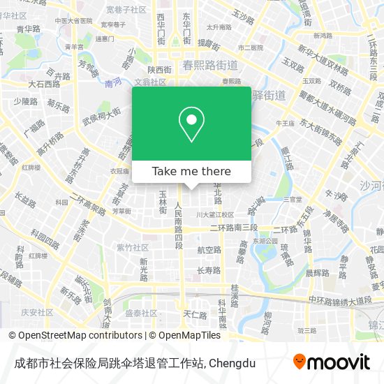 成都市社会保险局跳伞塔退管工作站 map