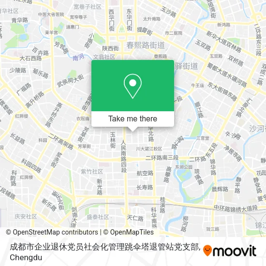 成都市企业退休党员社会化管理跳伞塔退管站党支部 map