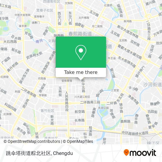跳伞塔街道粽北社区 map