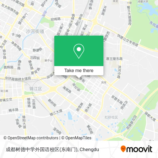 成都树德中学外国语校区(东南门) map