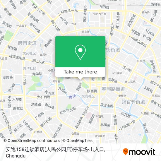 安逸158连锁酒店(人民公园店)停车场-出入口 map