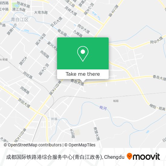 成都国际铁路港综合服务中心(青白江政务) map
