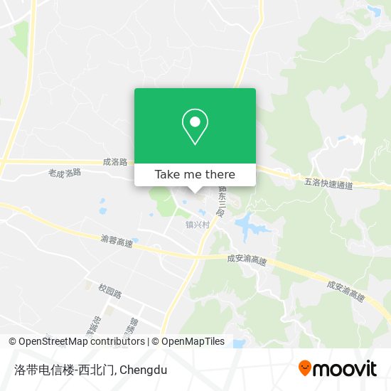 洛带电信楼-西北门 map