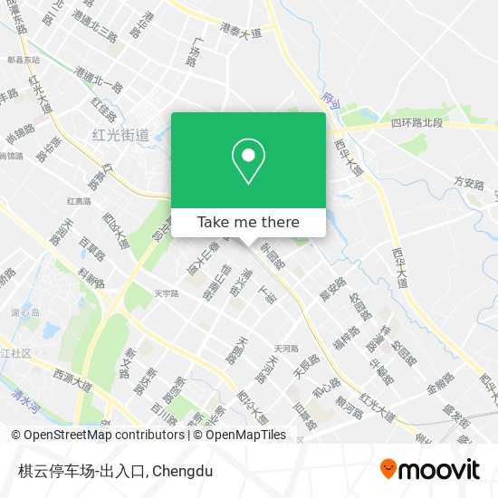 棋云停车场-出入口 map