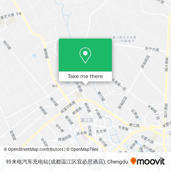 特来电汽车充电站(成都温江区宜必思酒店) map
