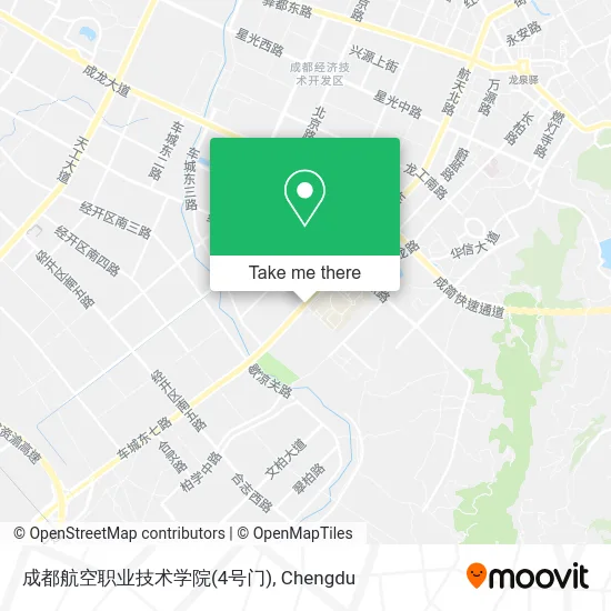 成都航空职业技术学院(4号门) map
