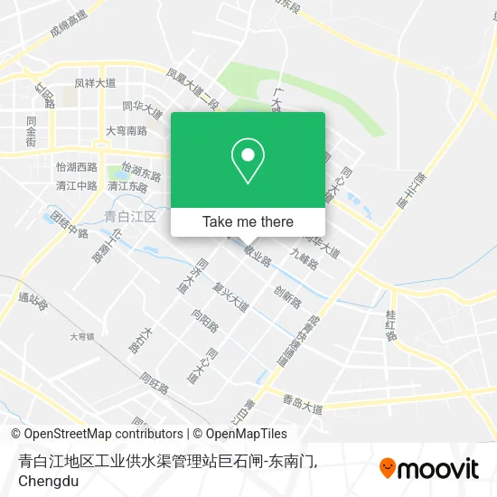 青白江地区工业供水渠管理站巨石闸-东南门 map