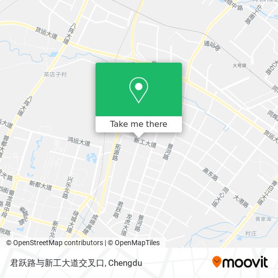 君跃路与新工大道交叉口 map