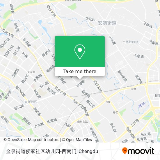 金泉街道侯家社区幼儿园-西南门 map