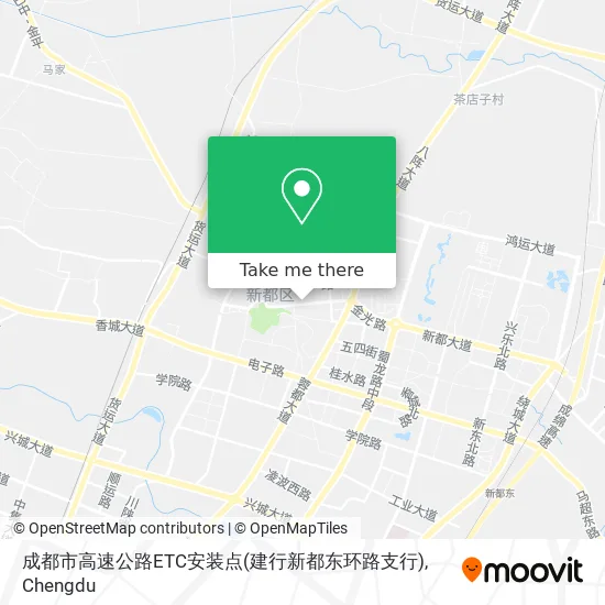成都市高速公路ETC安装点(建行新都东环路支行) map