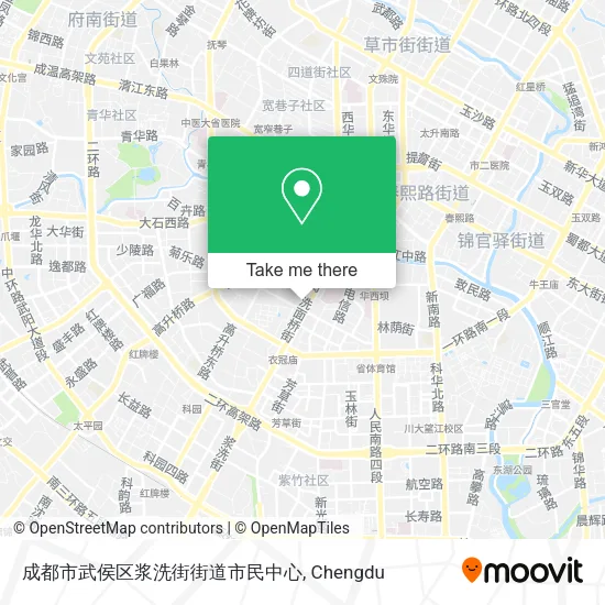 成都市武侯区浆洗街街道市民中心 map