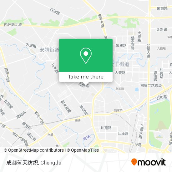 成都蓝天纺织 map