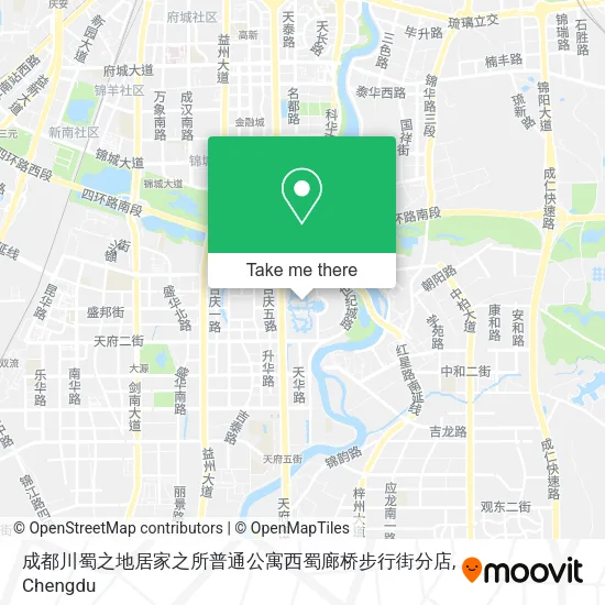 成都川蜀之地居家之所普通公寓西蜀廊桥步行街分店 map