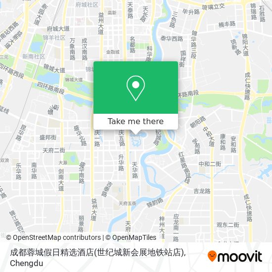 成都蓉城假日精选酒店(世纪城新会展地铁站店) map