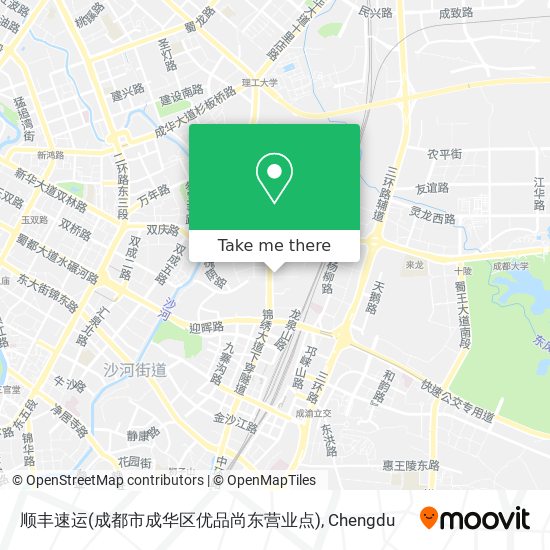 顺丰速运(成都市成华区优品尚东营业点) map