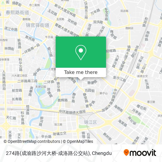 274路(成渝路沙河大桥-成洛路公交站) map