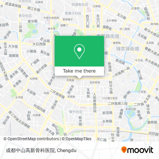 成都中山高新骨科医院 map