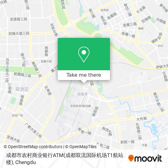 成都市农村商业银行ATM(成都双流国际机场T1航站楼) map