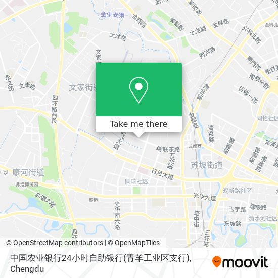 中国农业银行24小时自助银行(青羊工业区支行) map