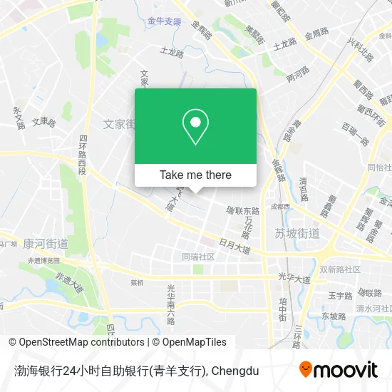 渤海银行24小时自助银行(青羊支行) map
