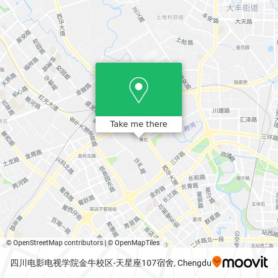 四川电影电视学院金牛校区-天星座107宿舍 map