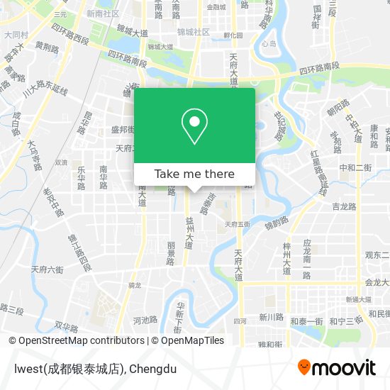 lwest(成都银泰城店) map