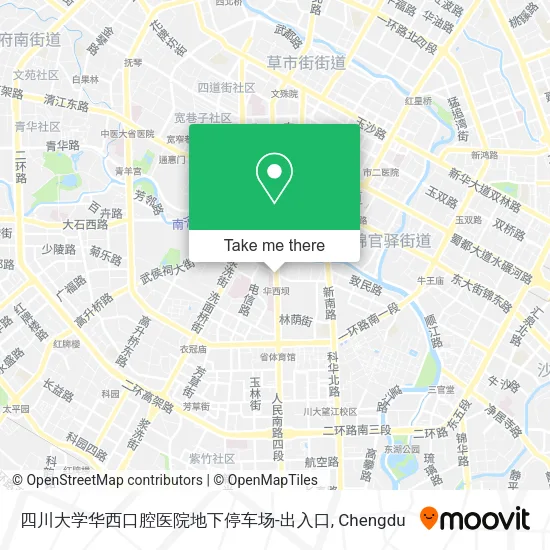 四川大学华西口腔医院地下停车场-出入口 map