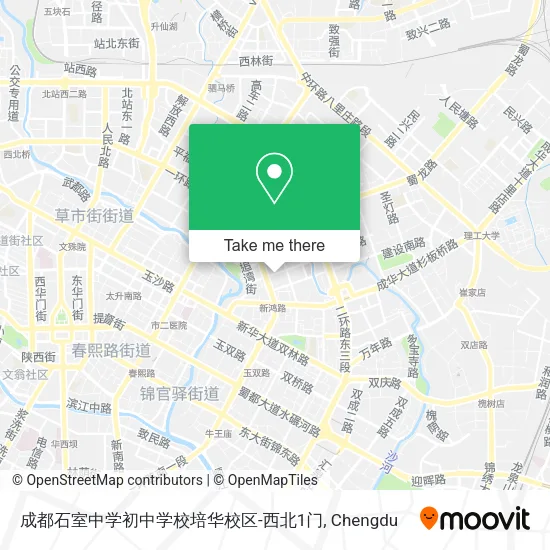 成都石室中学初中学校培华校区-西北1门 map
