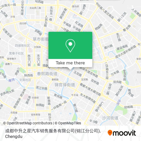 成都中升之星汽车销售服务有限公司(锦江分公司) map