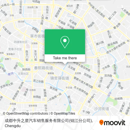 成都中升之星汽车销售服务有限公司(锦江分公司) map