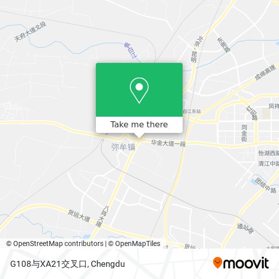 G108与XA21交叉口 map