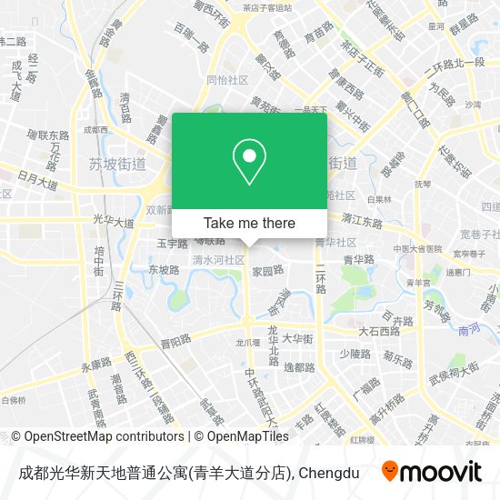 成都光华新天地普通公寓(青羊大道分店) map