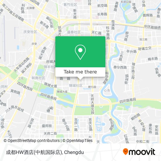 成都HW酒店(中航国际店) map