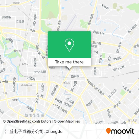 汇盛电子成都分公司 map