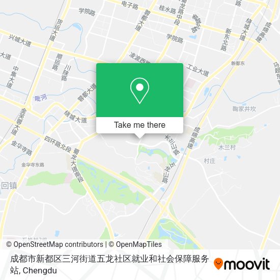 成都市新都区三河街道五龙社区就业和社会保障服务站 map