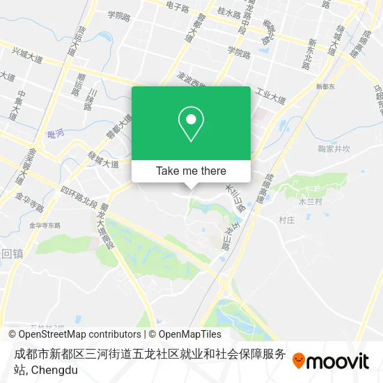 成都市新都区三河街道五龙社区就业和社会保障服务站 map