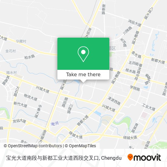 宝光大道南段与新都工业大道西段交叉口 map