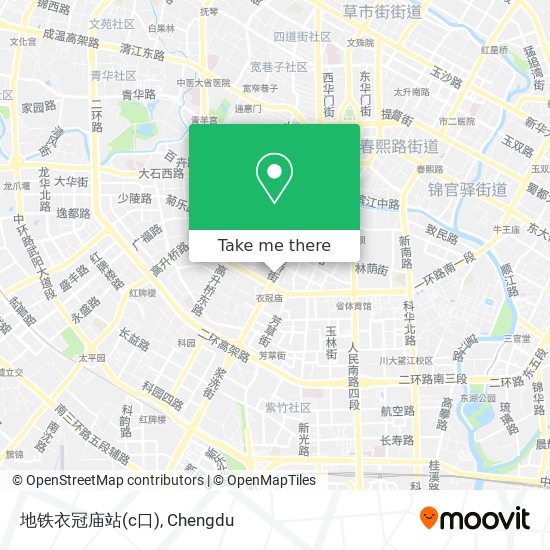 地铁衣冠庙站(c口) map