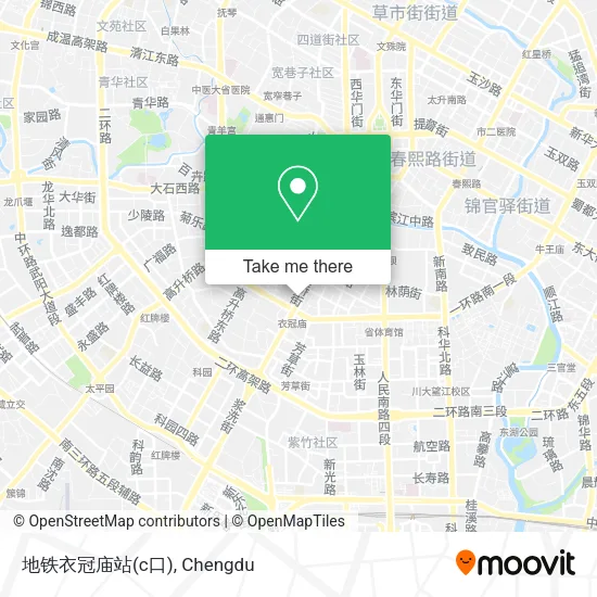 地铁衣冠庙站(c口) map