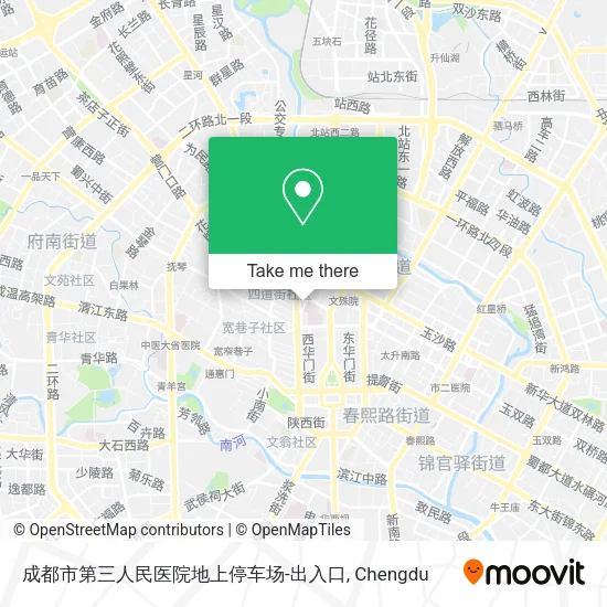 成都市第三人民医院地上停车场-出入口 map