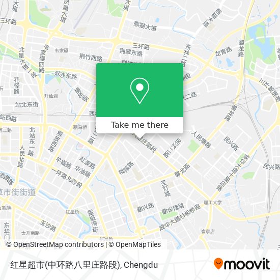 红星超市(中环路八里庄路段) map
