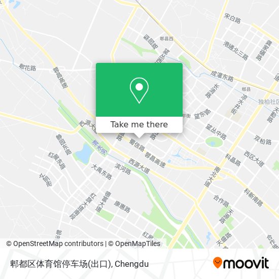 郫都区体育馆停车场(出口) map
